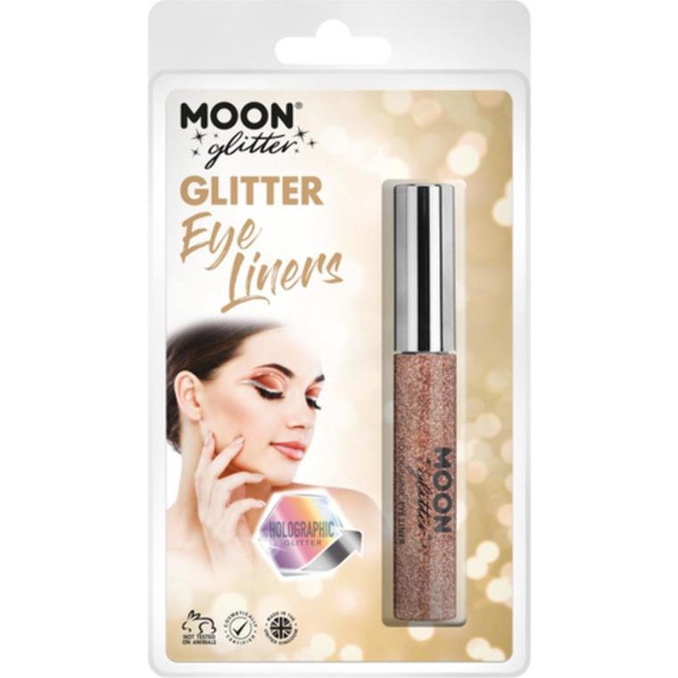 Moon Glitter Holographic Glitter Eye Liner, Rose Gold-Make up and Special FX-Jokers Costume Mega Store