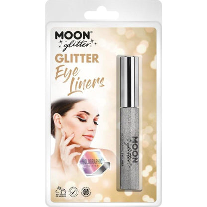 Moon Glitter Holographic Glitter Eye Liner, Silver-Make up and Special FX-Jokers Costume Mega Store