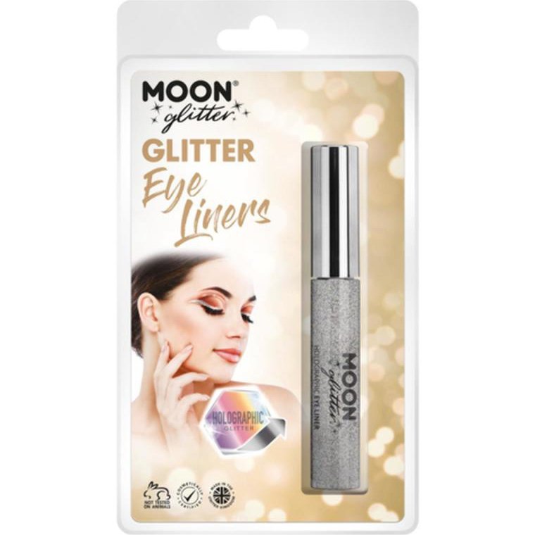 Moon Glitter Holographic Glitter Eye Liner, Silver-Make up and Special FX-Jokers Costume Mega Store