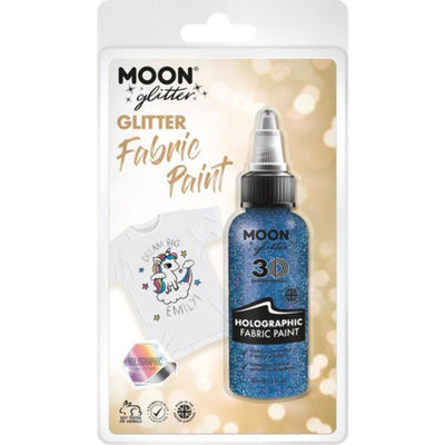 Moon Glitter Holographic Glitter Fabric Paint, Blue-Make up and Special FX-Jokers Costume Mega Store