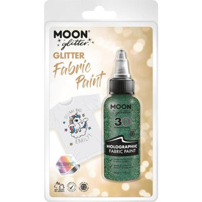 Moon Glitter Holographic Glitter Fabric Paint, Green-Make up and Special FX-Jokers Costume Mega Store