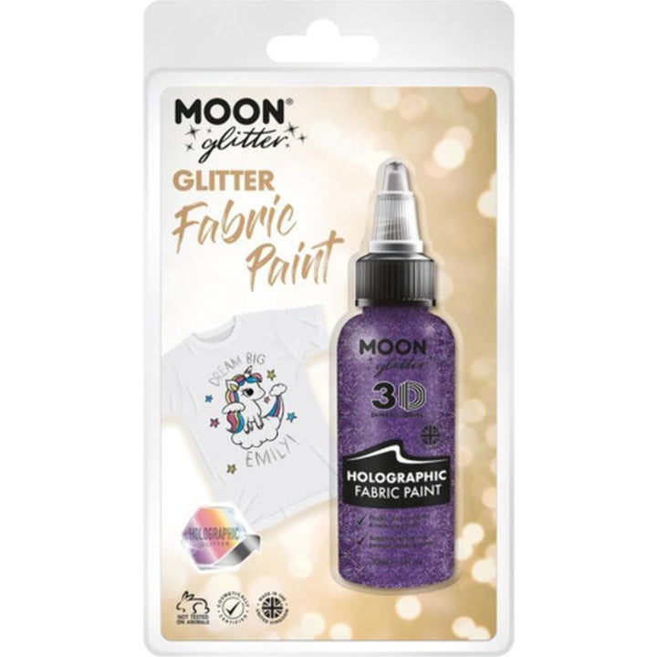 Moon Glitter Holographic Glitter Fabric Paint, Purple-Make up and Special FX-Jokers Costume Mega Store