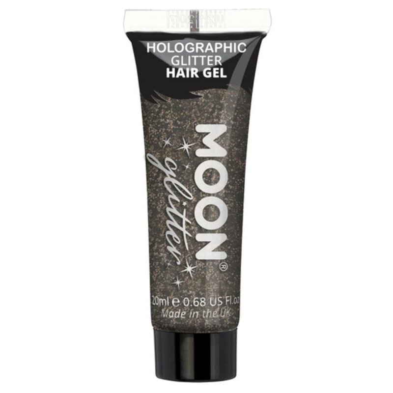 Moon Glitter Holographic Glitter Hair Gel, Black-Make up and Special FX-Jokers Costume Mega Store