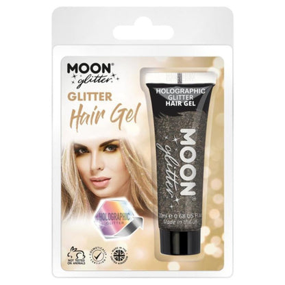 Moon Glitter Holographic Glitter Hair Gel, Black-Make up and Special FX-Jokers Costume Mega Store