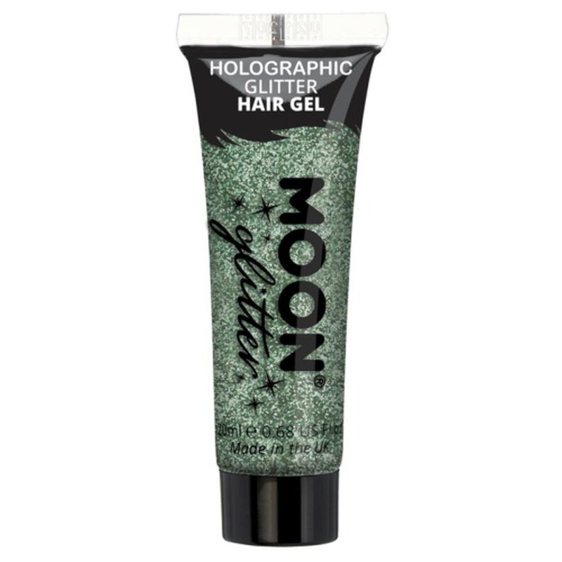 Moon Glitter Holographic Glitter Hair Gel, Green-Make up and Special FX-Jokers Costume Mega Store