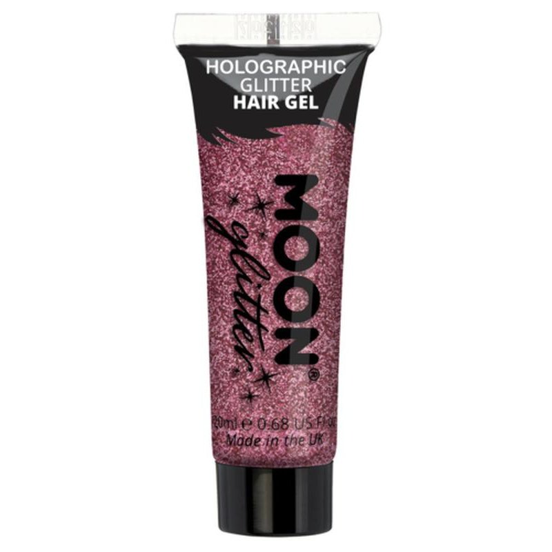 Moon Glitter Holographic Glitter Hair Gel, Pink-Make up and Special FX-Jokers Costume Mega Store