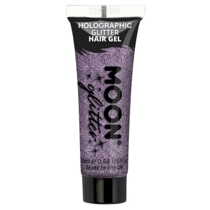 Moon Glitter Holographic Glitter Hair Gel, Purple-Make up and Special FX-Jokers Costume Mega Store