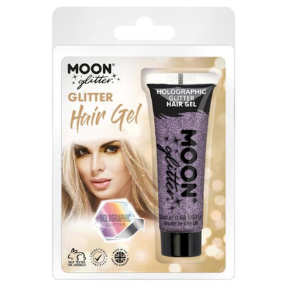 Moon Glitter Holographic Glitter Hair Gel, Purple-Make up and Special FX-Jokers Costume Mega Store