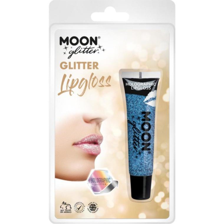 Moon Glitter Holographic Glitter Lipgloss, Blue-Make up and Special FX-Jokers Costume Mega Store