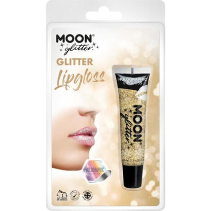Moon Glitter Holographic Glitter Lipgloss, Gold-Make up and Special FX-Jokers Costume Mega Store