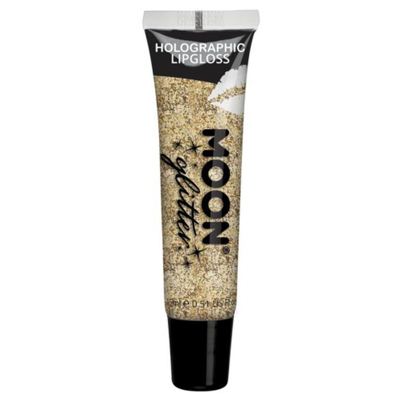 Moon Glitter Holographic Glitter Lipgloss, Gold-Make up and Special FX-Jokers Costume Mega Store