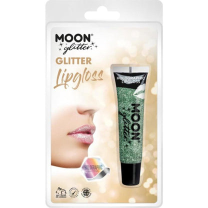 Moon Glitter Holographic Glitter Lipgloss, Green-Make up and Special FX-Jokers Costume Mega Store