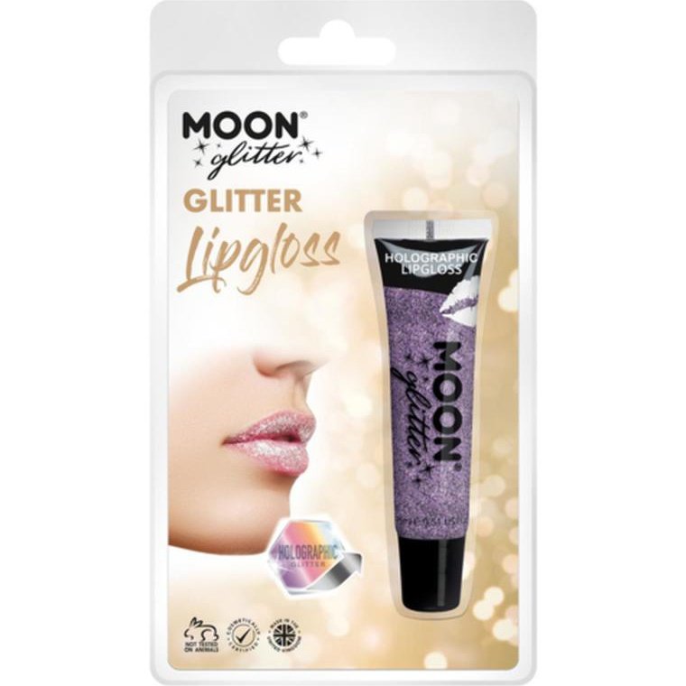 Moon Glitter Holographic Glitter Lipgloss, Purple-Make up and Special FX-Jokers Costume Mega Store