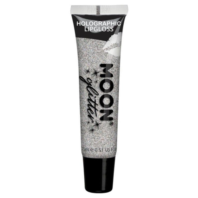 Moon Glitter Holographic Glitter Lipgloss, Silver-Make up and Special FX-Jokers Costume Mega Store