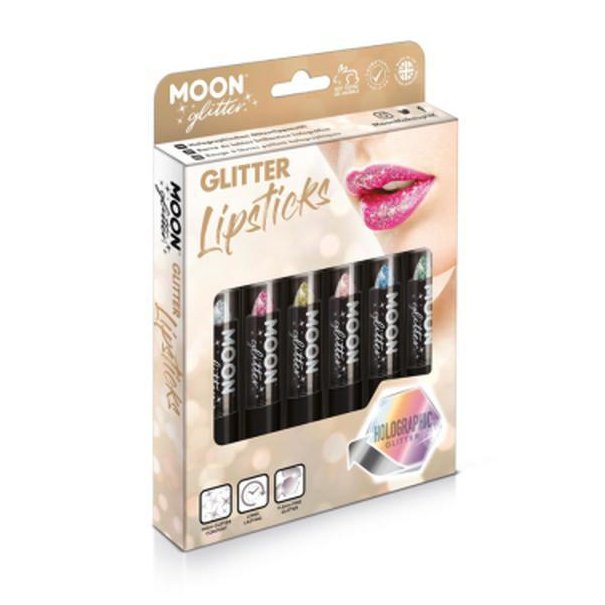 Moon Glitter Holographic Glitter Lipstick, Assorted-Make up and Special FX-Jokers Costume Mega Store