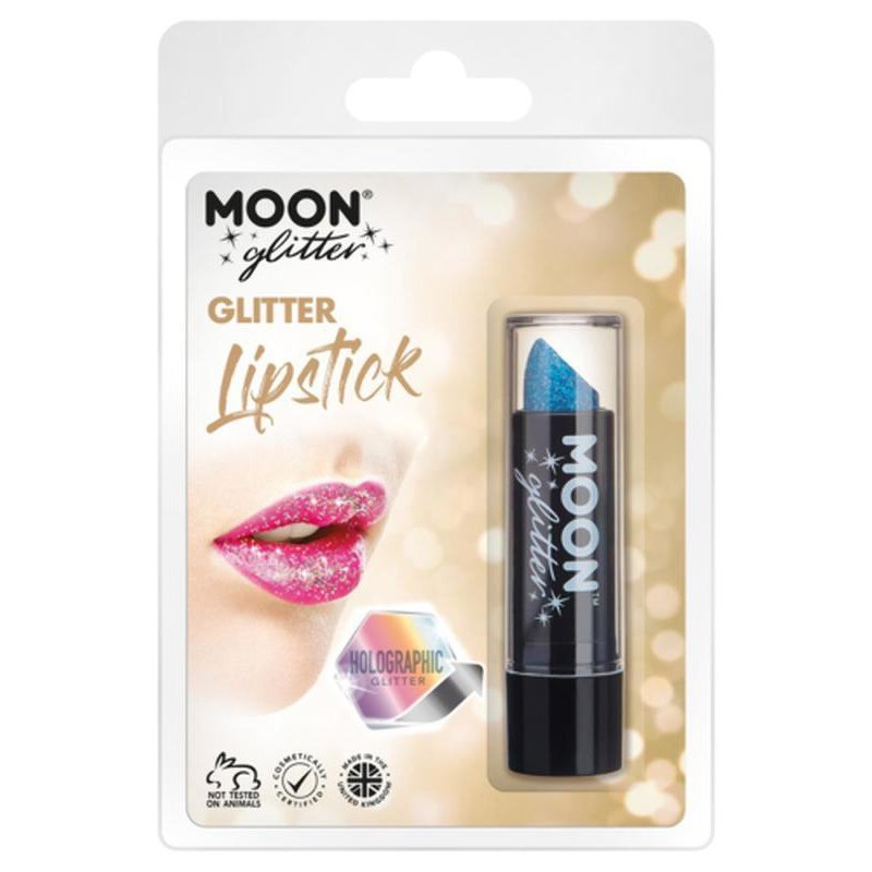 Moon Glitter Holographic Glitter Lipstick, Blue-Make up and Special FX-Jokers Costume Mega Store