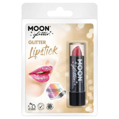 Moon Glitter Holographic Glitter Lipstick, Red-Make up and Special FX-Jokers Costume Mega Store