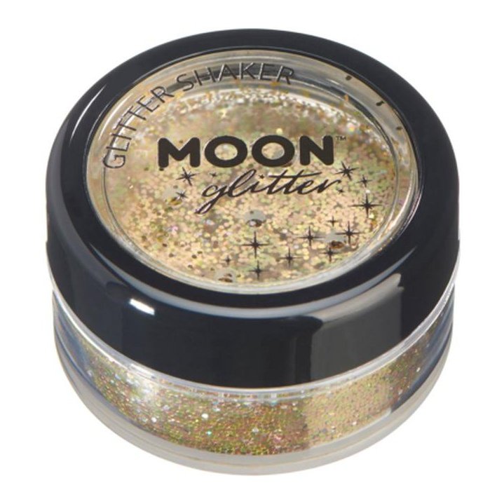 Moon Glitter Holographic Glitter Shakers, Gold-Make up and Special FX-Jokers Costume Mega Store