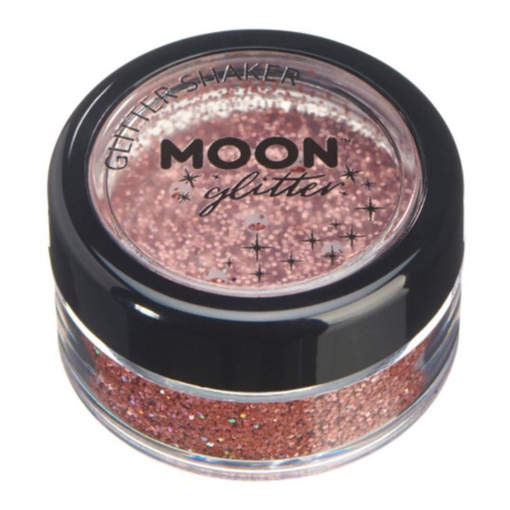 Moon Glitter Holographic Glitter Shakers, Rose Gold-Make up and Special FX-Jokers Costume Mega Store