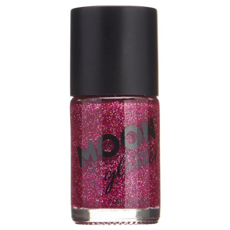 Moon Glitter Holographic Nail Polish, Fuchsia-Make up and Special FX-Jokers Costume Mega Store