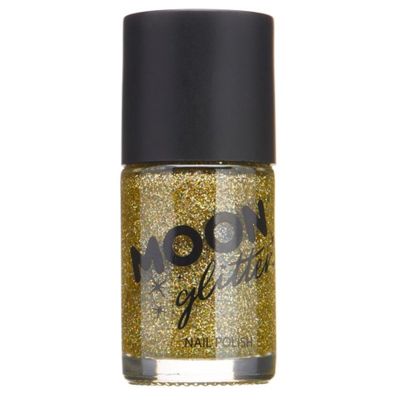 Moon Glitter Holographic Nail Polish, Gold-Make up and Special FX-Jokers Costume Mega Store