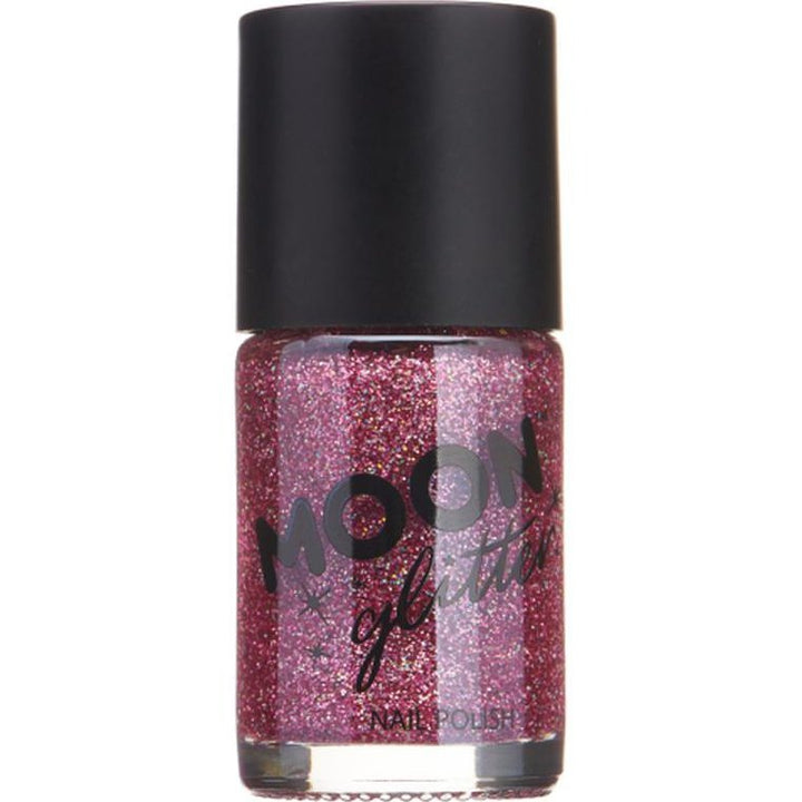 Moon Glitter Holographic Nail Polish, Pink-Make up and Special FX-Jokers Costume Mega Store