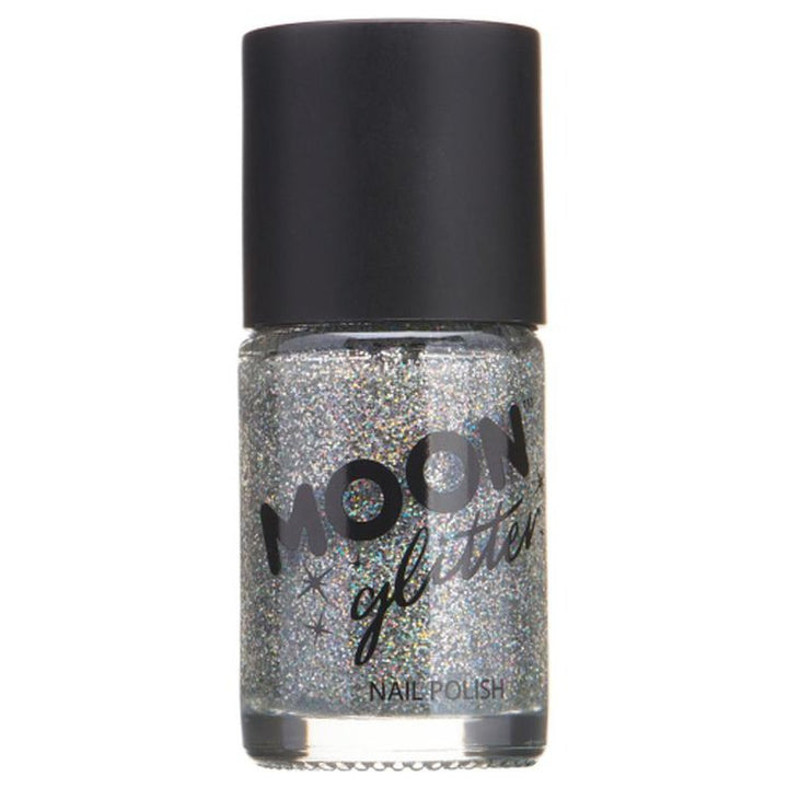 Moon Glitter Holographic Nail Polish, Silver-Make up and Special FX-Jokers Costume Mega Store