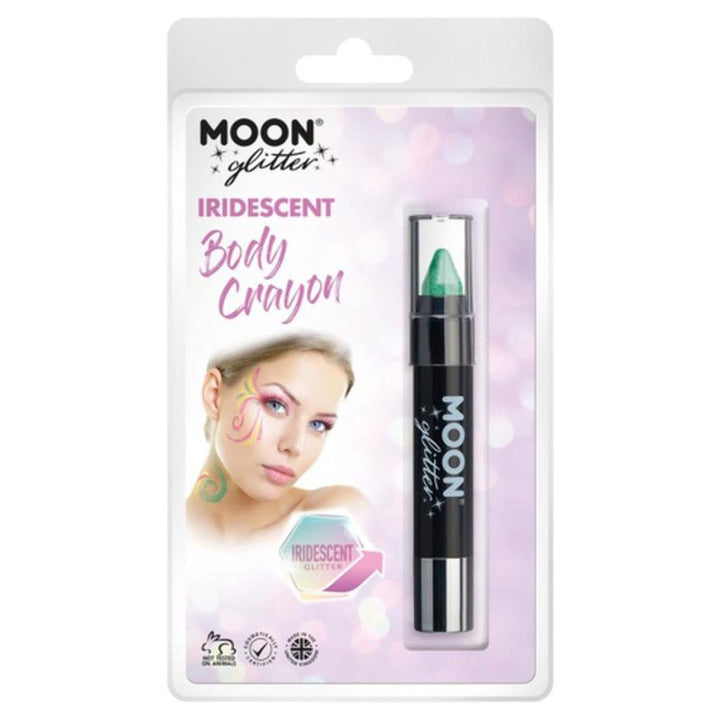 Moon Glitter Iridescent Body Crayons, Green-Make up and Special FX-Jokers Costume Mega Store