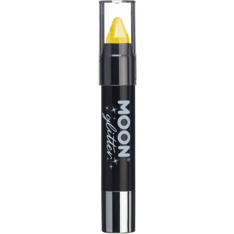 Moon Glitter Iridescent Body Crayons, Yellow-Make up and Special FX-Jokers Costume Mega Store