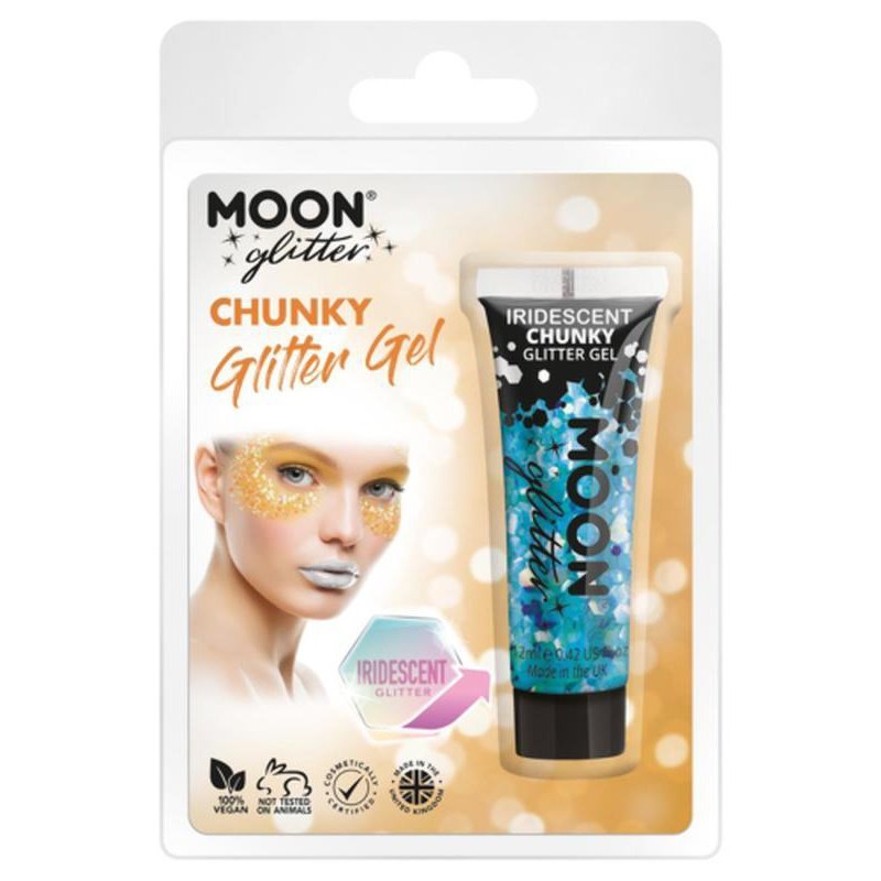 Moon Glitter Iridescent Chunky Glitter Gel, Blue-Make up and Special FX-Jokers Costume Mega Store