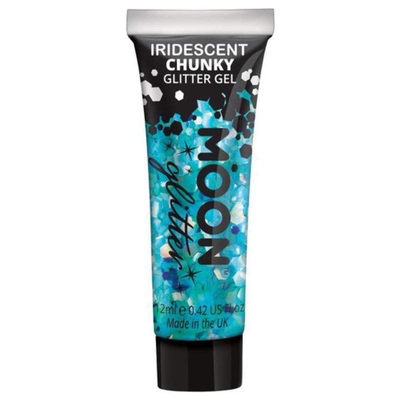 Moon Glitter Iridescent Chunky Glitter Gel, Blue-Make up and Special FX-Jokers Costume Mega Store