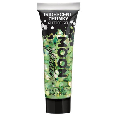 Moon Glitter Iridescent Chunky Glitter Gel, Green-Make up and Special FX-Jokers Costume Mega Store