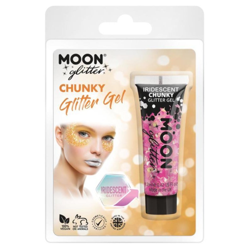 Moon Glitter Iridescent Chunky Glitter Gel, Pink-Make up and Special FX-Jokers Costume Mega Store