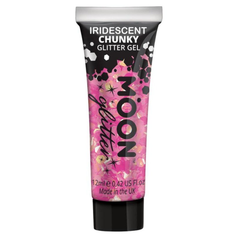 Moon Glitter Iridescent Chunky Glitter Gel, Pink-Make up and Special FX-Jokers Costume Mega Store