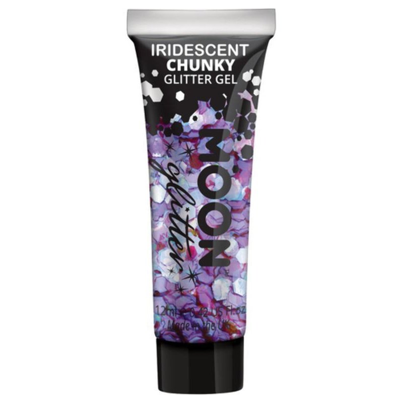 Moon Glitter Iridescent Chunky Glitter Gel, Purple-Make up and Special FX-Jokers Costume Mega Store