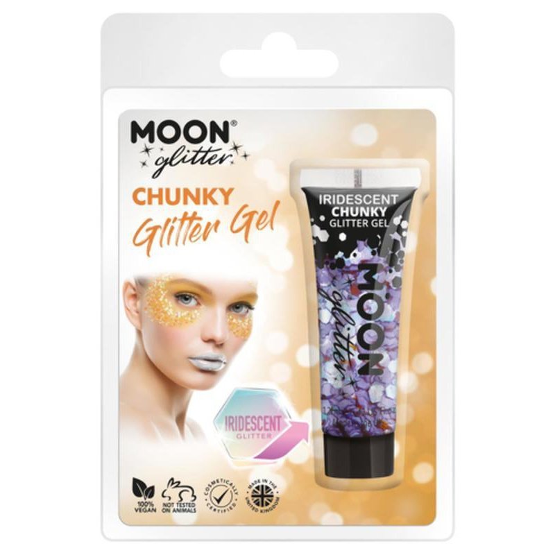 Moon Glitter Iridescent Chunky Glitter Gel, Purple-Make up and Special FX-Jokers Costume Mega Store