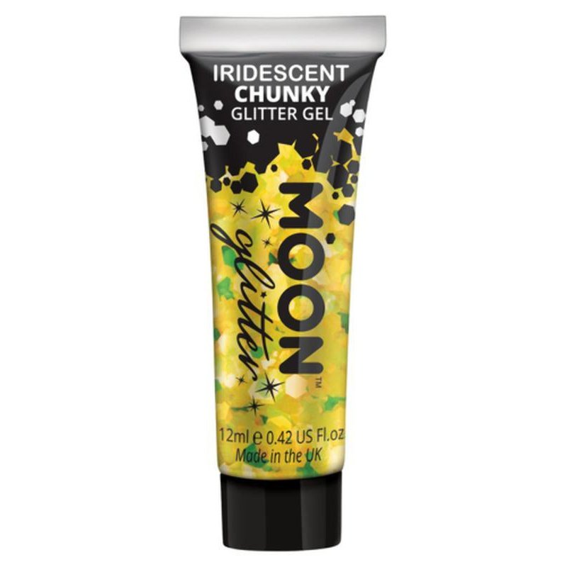 Moon Glitter Iridescent Chunky Glitter Gel, Yellow-Make up and Special FX-Jokers Costume Mega Store