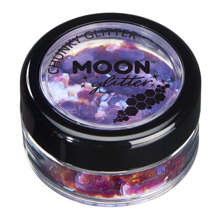 Moon Glitter Iridescent Chunky Glitter, Purple-Make up and Special FX-Jokers Costume Mega Store