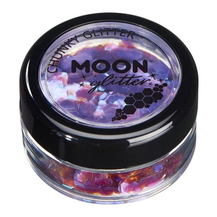 Moon Glitter Iridescent Chunky Glitter, Purple-Make up and Special FX-Jokers Costume Mega Store