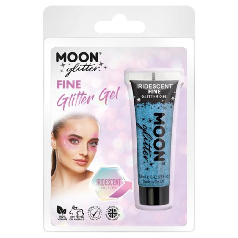 Moon Glitter Iridescent Glitter Gel, Blue-Make up and Special FX-Jokers Costume Mega Store