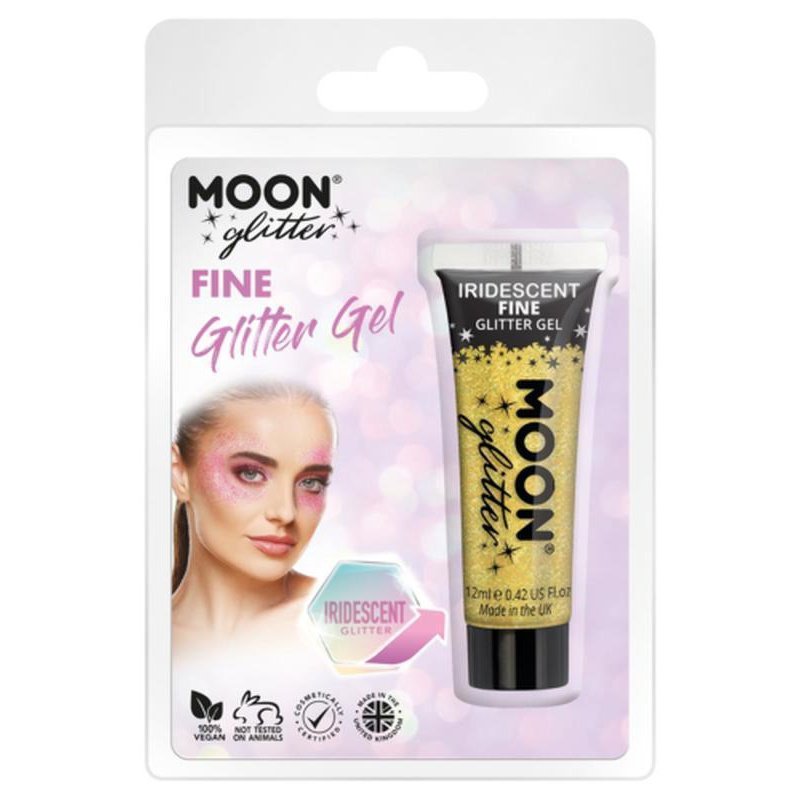 Moon Glitter Iridescent Glitter Gel, Yellow-Make up and Special FX-Jokers Costume Mega Store