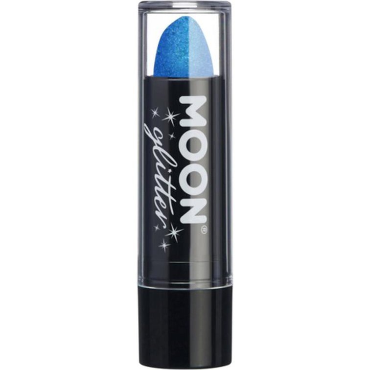 Moon Glitter Iridescent Glitter Lipstick, Blue-Make up and Special FX-Jokers Costume Mega Store