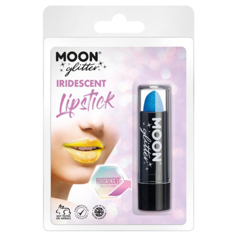 Moon Glitter Iridescent Glitter Lipstick, Blue-Make up and Special FX-Jokers Costume Mega Store