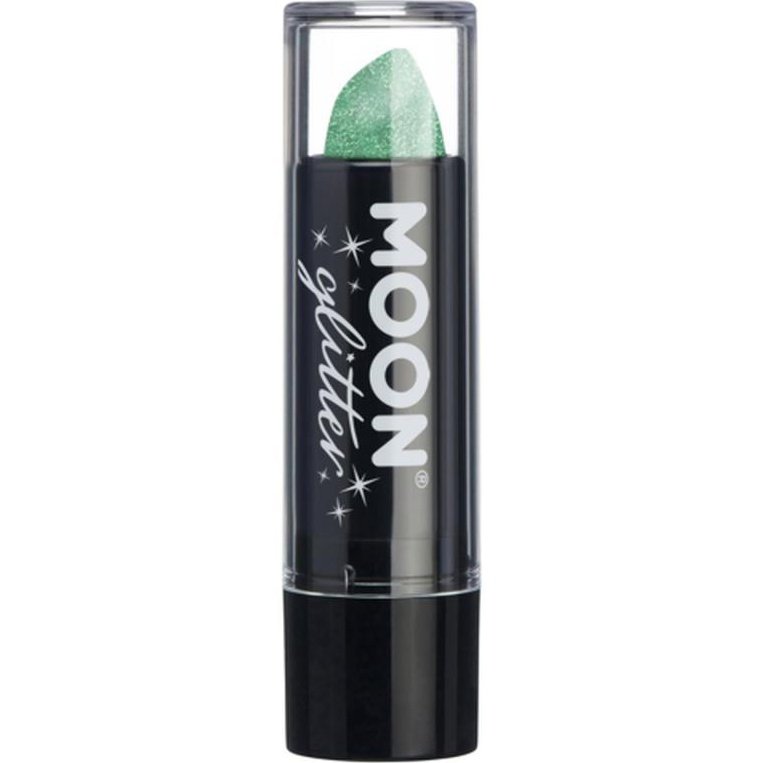 Moon Glitter Iridescent Glitter Lipstick, Green-Make up and Special FX-Jokers Costume Mega Store