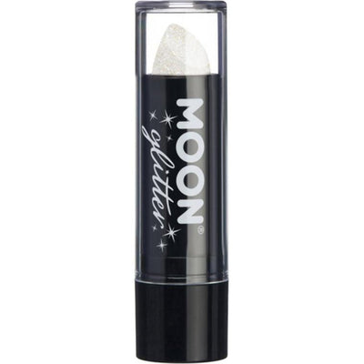 Moon Glitter Iridescent Glitter Lipstick, White-Make up and Special FX-Jokers Costume Mega Store