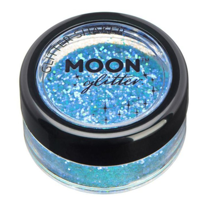 Moon Glitter Iridescent Glitter Shakers, Blue-Make up and Special FX-Jokers Costume Mega Store