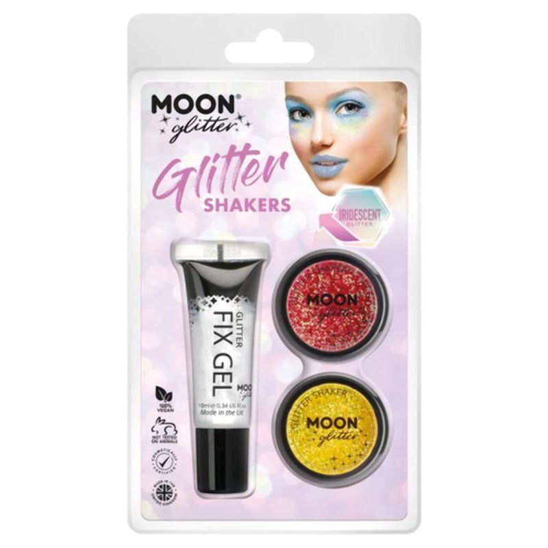 Moon Glitter Iridescent Glitter Shakers, Cherry, Yellow-Make up and Special FX-Jokers Costume Mega Store