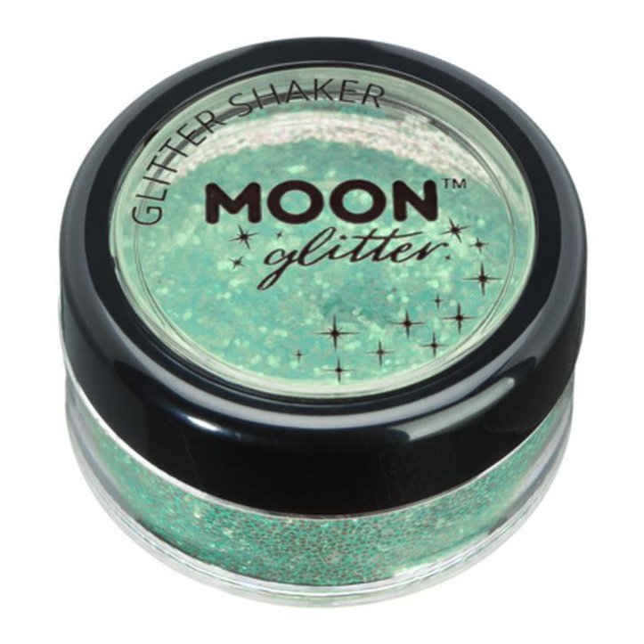 Moon Glitter Iridescent Glitter Shakers, Green-Make up and Special FX-Jokers Costume Mega Store