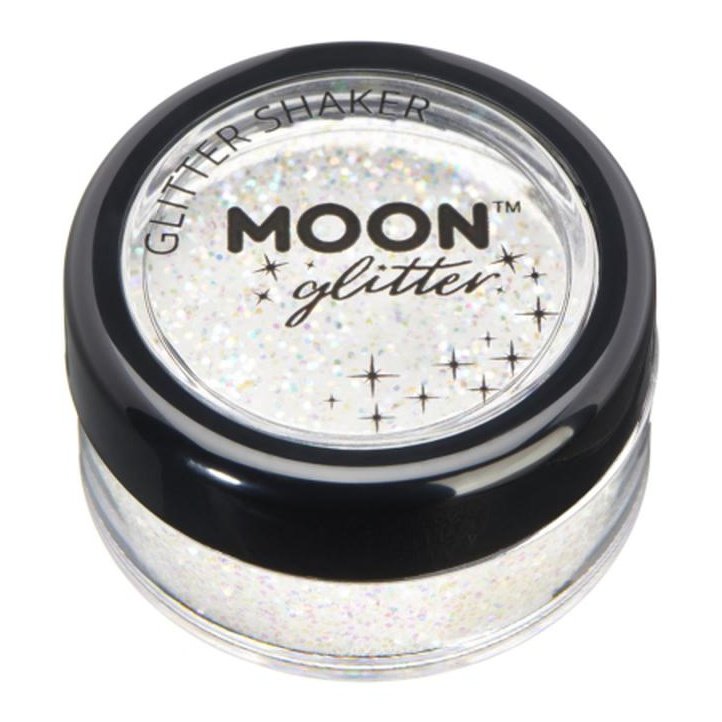 Moon Glitter Iridescent Glitter Shakers, White-Make up and Special FX-Jokers Costume Mega Store