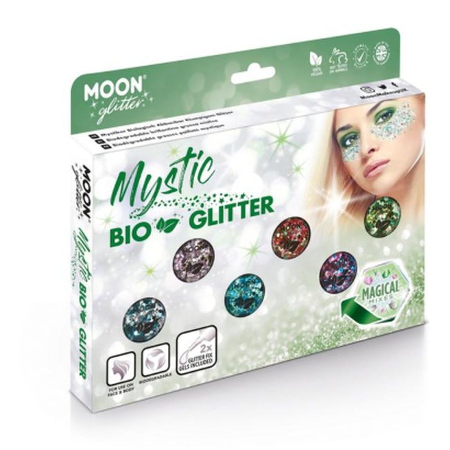 Moon Glitter Mystic Bio Chunky Glitter, Assorted-Make up and Special FX-Jokers Costume Mega Store